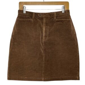 Eddie Bauer Chocolate Brown Corduroy Skirt | Sz 10